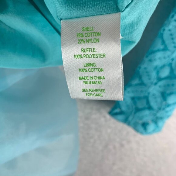Lilly Pulitzer Women's Shorely Blue‎ 3/4 Sleeve Lace Lori Dress Size 6 NWT 9190 - Picture 6 of 12